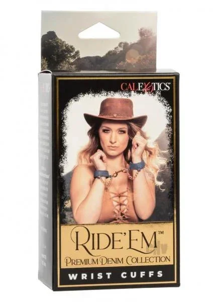 Ride Em Premium Denim Coll Wrist Cuffs