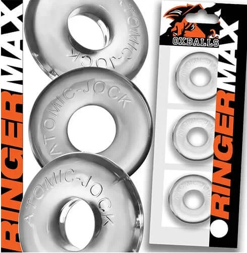 Ringer Max 3pk Clear C-Rings by Oxballs – Durable and Stretchy Cock Rings