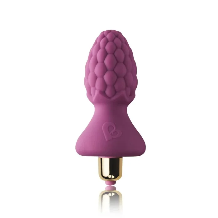 Rocks Off Ass-Berries Vibrating Butt Plug Raspberry