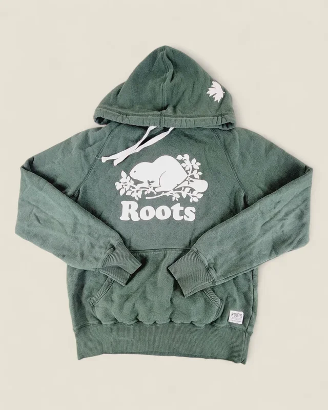 ROOTS GREEN HOODIE ADULT XS PRE-LOVED