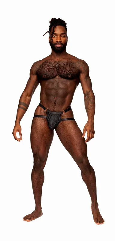 Rude Awakening Ring Jock Strap Black L/XL: Unleash Your Sensual Playfulness in Style