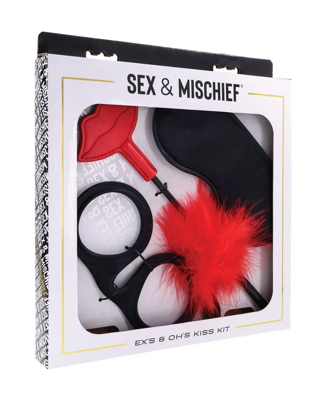 Sex & Mischief Ex’s & Oh’s Kiss Kit – Red/Black