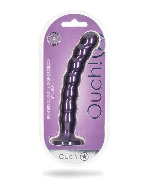 Shots Ouch 8 Inch Beaded G-spot Dildo