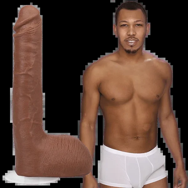 Signature Cocks Ricky Johnson Ultraskyn Cock With Removable Suction Cup 10 In Brown