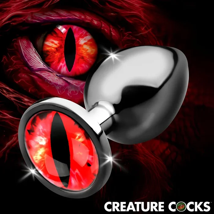 Sinister Eye Red Eye Metal Butt Plug – Large