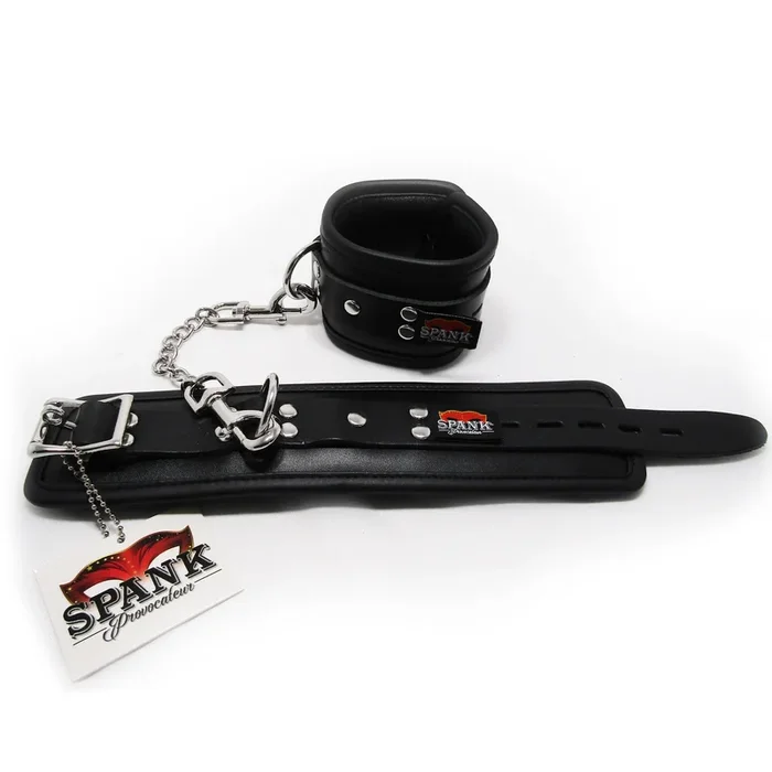 Spank Provocateur Black Plush Leather Cuffs