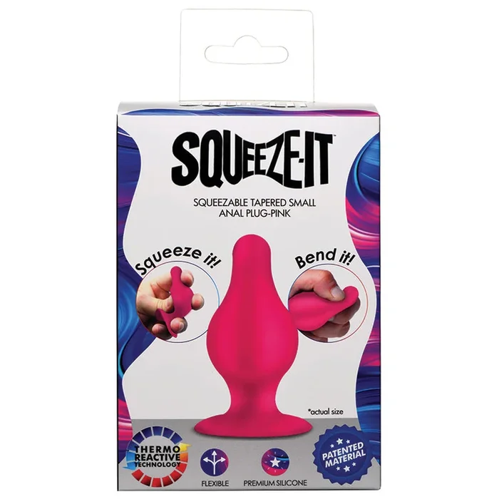 Squeeze-It Squeezable Tapered Small Anal Plug – Pink
