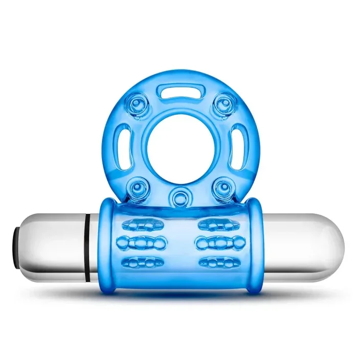 Stay Hard 10 Function Vibrating Bull Ring – Blue