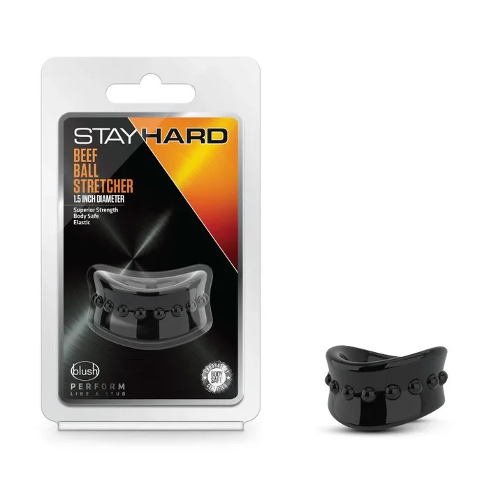 Stay Hard Beef Ball Stretcher Snug 1.5 Inch Black