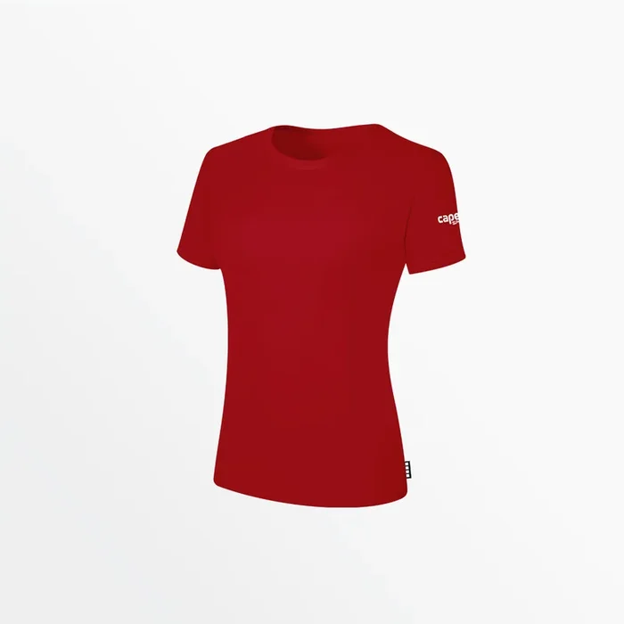 T-SHIRT BASIQUE FEMME AVEC LOGO SUR LA MANCHE