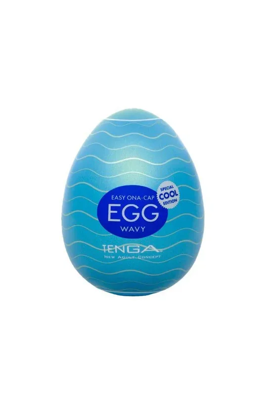 Tenga – Egg – Wavy – Cooling Textured Egg Masturbator