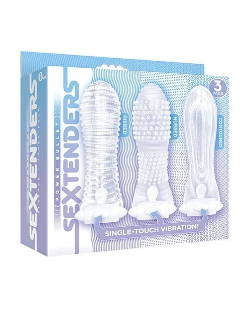 The 9’s Vibrating Sextenders Sleeves – Pack Of 3