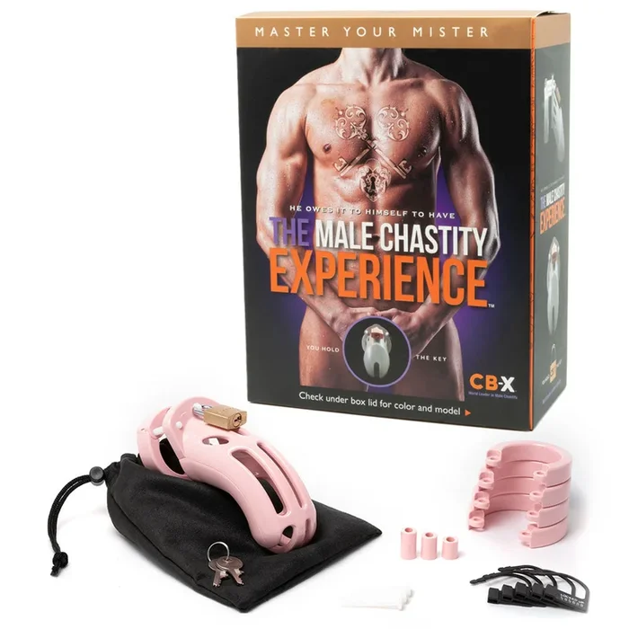 The Curve Chastity Cock Cage Kit – Pink – Pink 3.75 Inch Cock Cage Kit