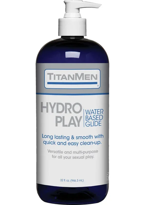 TitanMen Hydro Play Water Glide 32oz | Versatile and Long-Lasting Lubricant