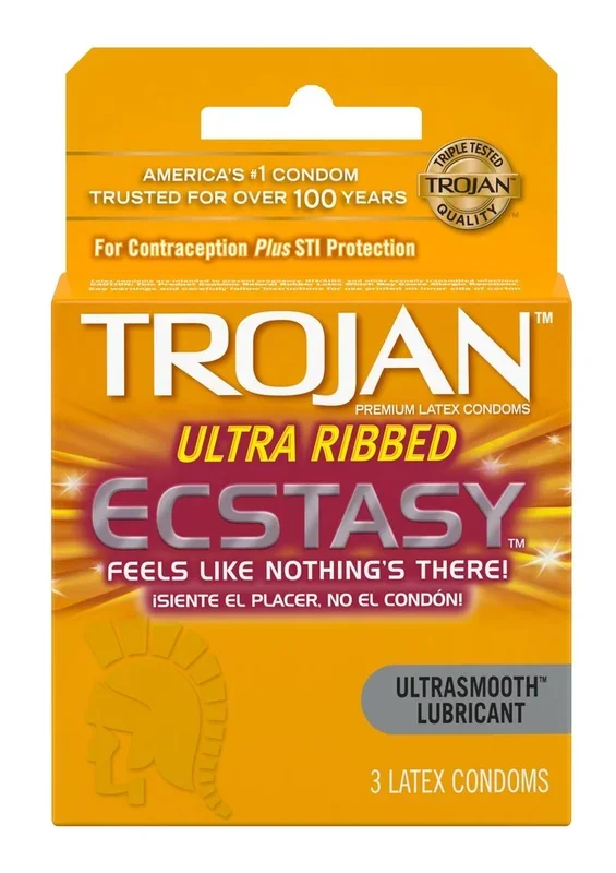Trojan Condom Stimulations Ecstasy Lubrciated