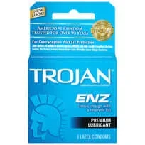 Trojan Enz Lubed Condoms 3-Pack | Premium Latex for Safe & Comfortable Protection