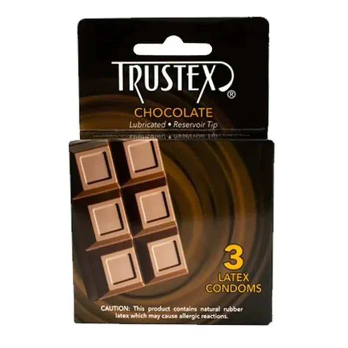Trustex Flavored Lubricated Condoms – 3 Pack – Chocolate