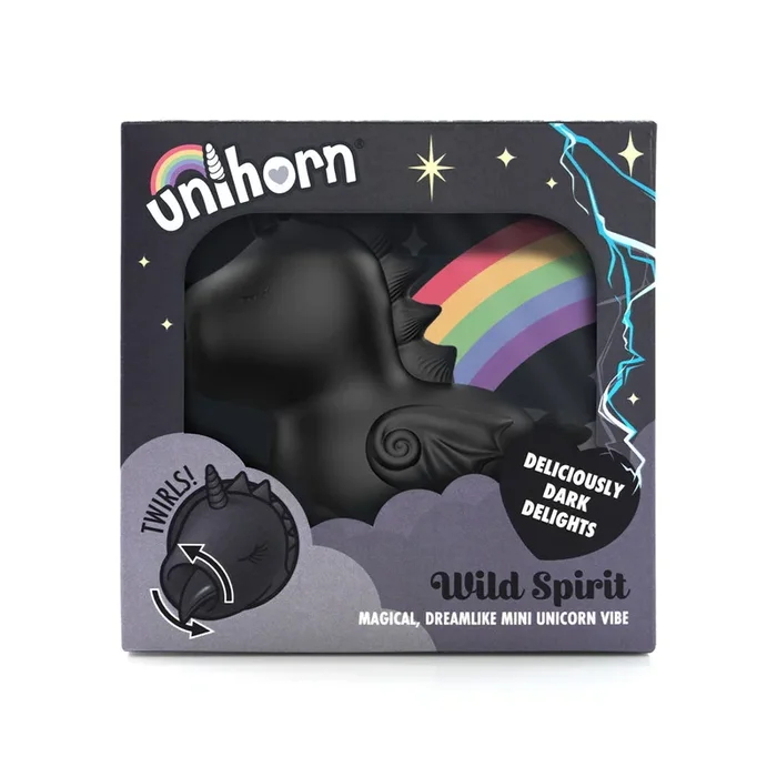 Unihorn – Wild Spirit – Black USB Rechargeable Flicking Stimulator