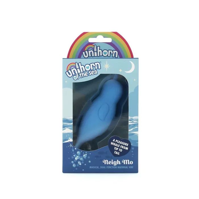 Unihorn of the Sea – Neigh Mo – The Narwhal – Blue USB Rechargeable Dual Motor Stimulator