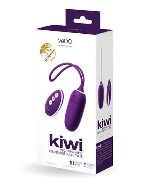 Vedo Kiwi Rechargeable Bullet Vibrator – Deep Purple Pleasure