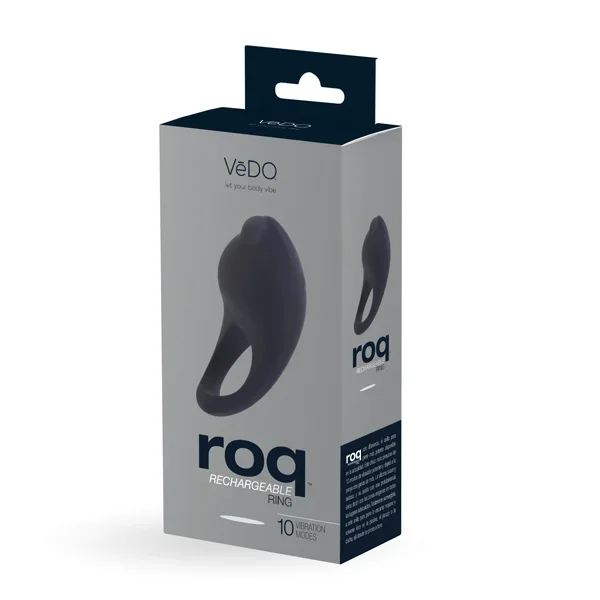 VeDO Roq Vibrating Silicone Cock Ring Just Black