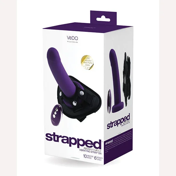 Vedo Strapped Rechargeable Strap On Deep Purple