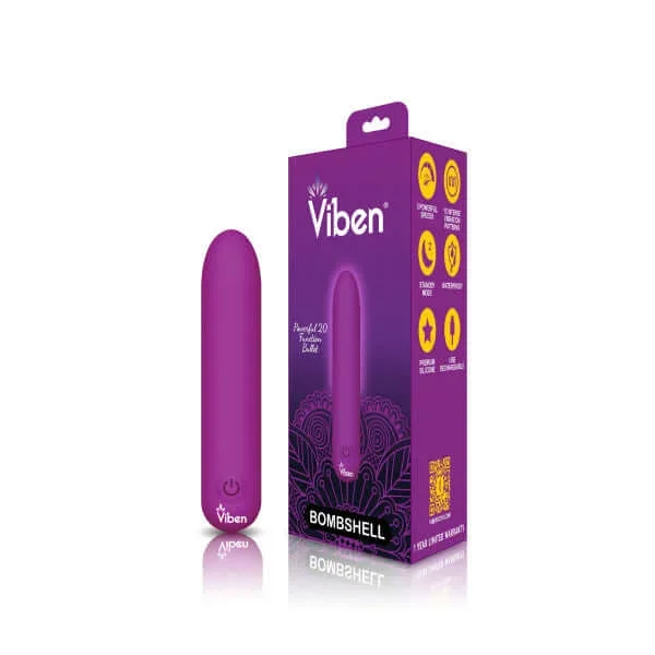 Viben Bombshell Mighty Bullet Vibrator | 20 Functions | Sensational Berry Bliss