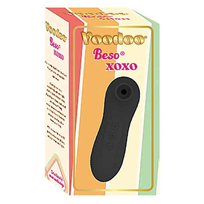 Voodoo Beso XOXO Air Pulse Suction Vibrator – Black