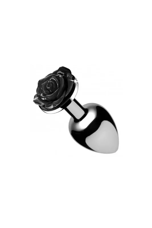 XR Brands – Booty Sparks – Black Rose Anal Plug – Small