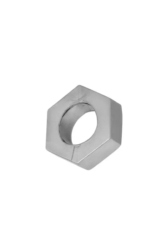XR Brands – Master Series – Silver Hex – Heavy Duty Cock Ring