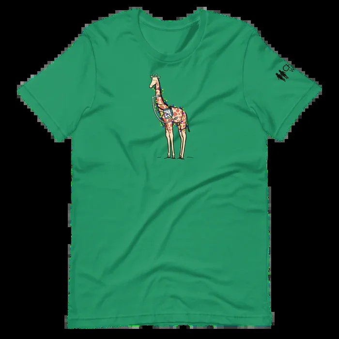 Z – Children’s Wisconsin – Christmas Giraffe – Adult T-Shirt