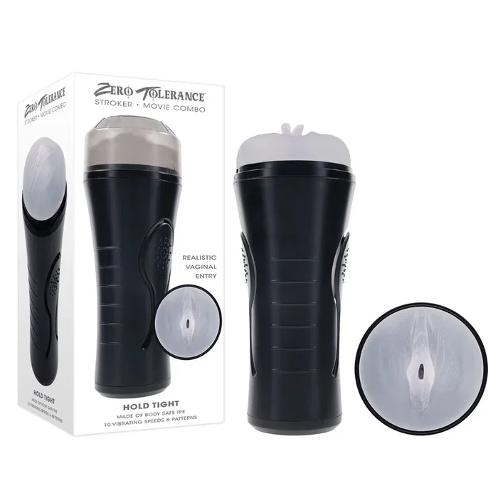 Zero Tolerance HOLD TIGHT – Clear USB Rechargeable Vibrating Vagina Stroker