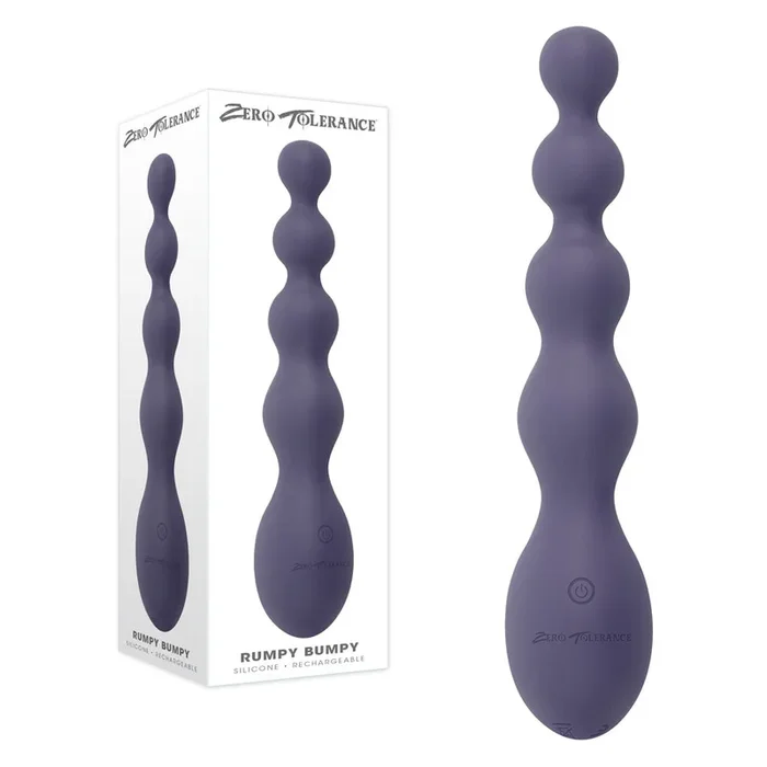 Zero Tolerance RUMPY BUMPY – Purple 17.5 cm USB Rechargeable Vibrating Anal Beads